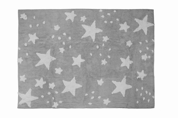 Alfombra Lavable Lluvia de Estrellas Gris