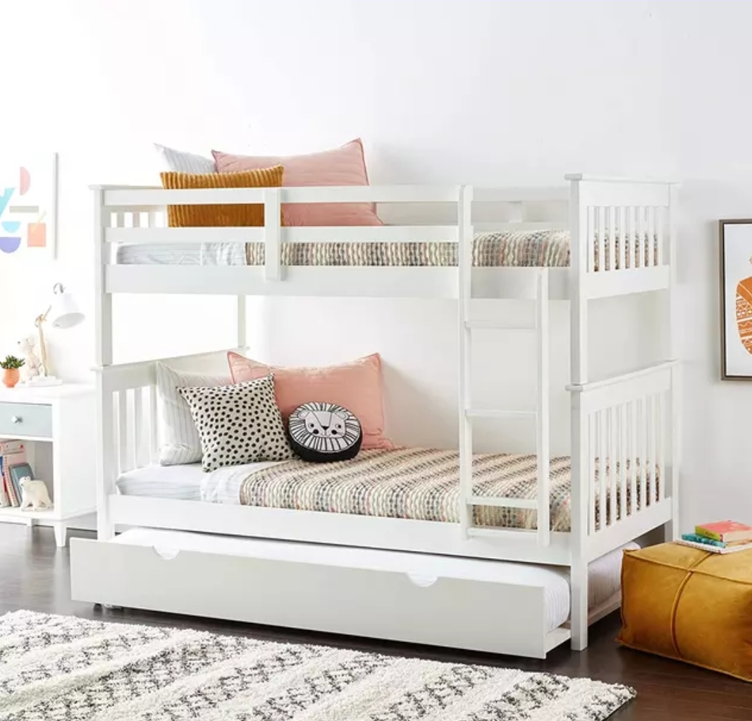 Infidelidad respirar Libro Litera Triplex Blanco Convertible 90x190 cm - Nanoen