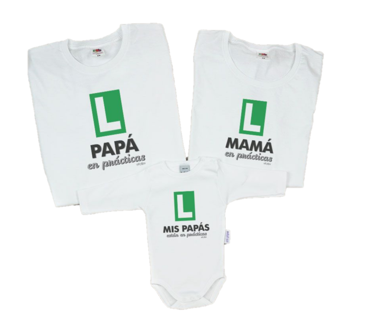 Psiquiatría Predecir yo mismo Pack Trio Camiseta Mamá + Camiseta Papá + Body Verde - Nanoen
