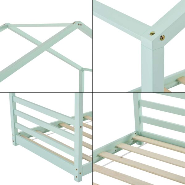 Cama Casita + Somier Pia Mint 90x200 cm - Imagen 7