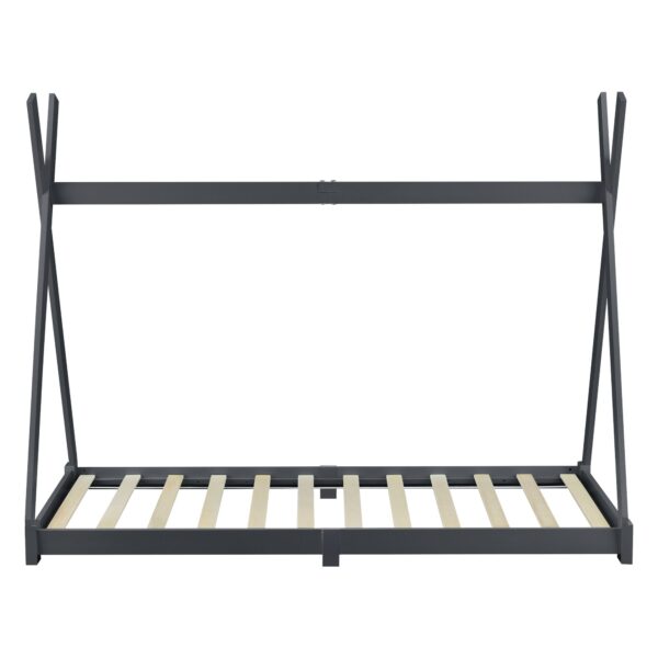 Cama Tipi+ Somier 90x200cm Gris Oscuro - Imagen 6