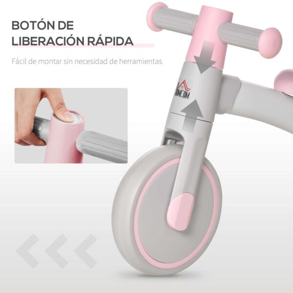 Bicicleta sin Pedales 1-3 años Rosa - Imagen 4