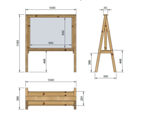 Pizarra Madera y Metracrilato Exterior Laila - Imagen 5